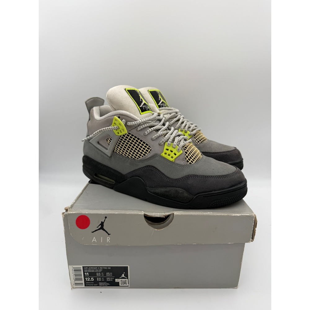 Air Jordan 4 Retro SE 95 Neon Grey Volt‎ CT5342-007 Mens Size 11 OG Box